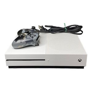 Microsoft Xbox One S White Console W/Black Camo Controller